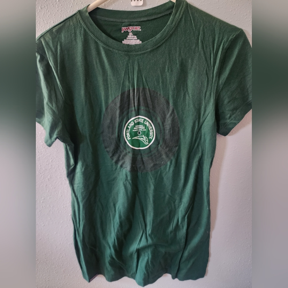 Jansport Portland State University t-shirts both forest green 100% Size XL